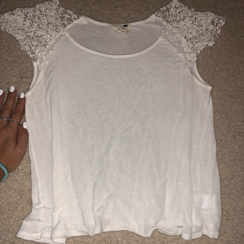 PacSun white lace shirt